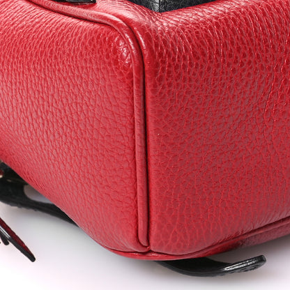 Gucci Pebbled Calfskin Bi-Color Soho Chain Backpack Red Navy 8 of 9