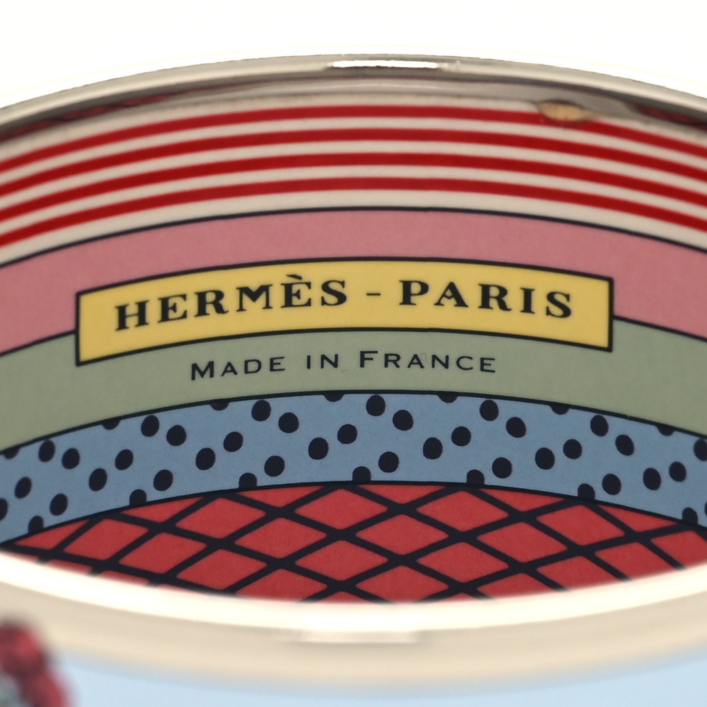 Enamel Printed Extra Wide Dessous Grand Theatre Nouveau Bangle