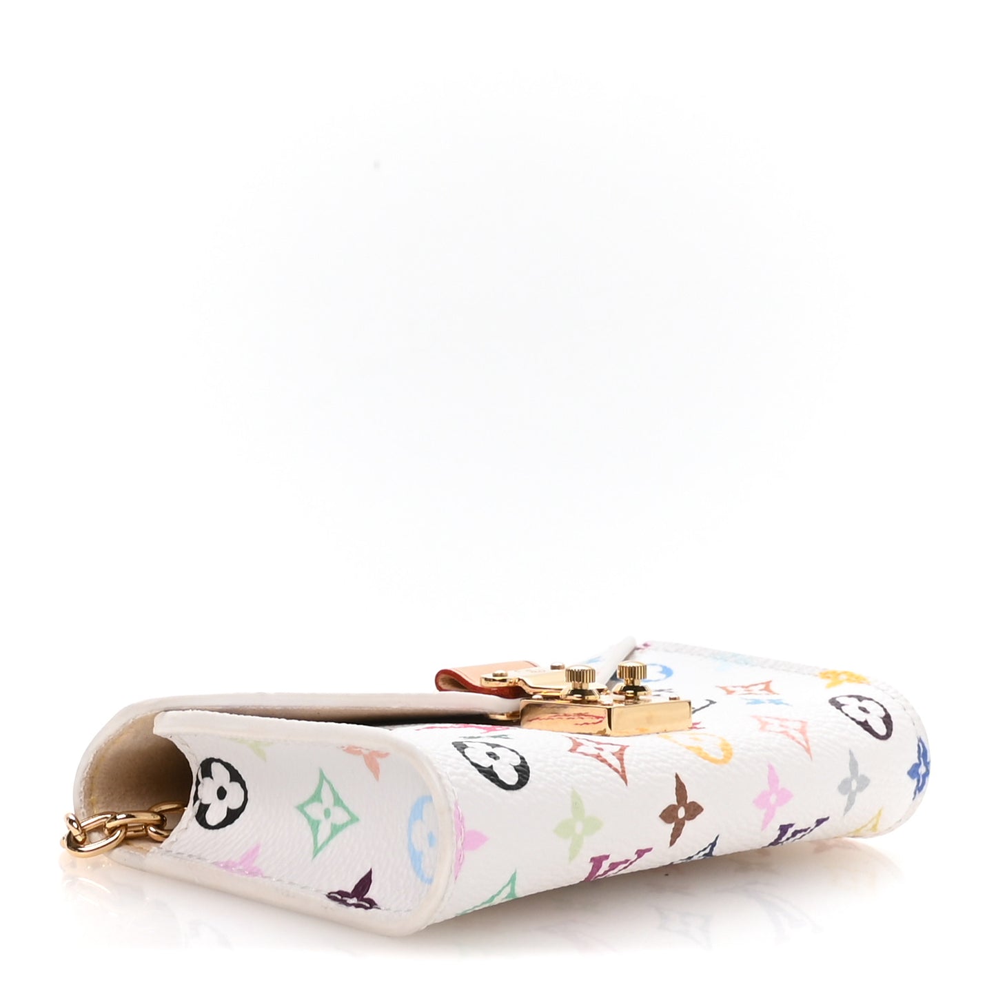 LV X TM Monogram Multicolor Pouch Metis Belt White