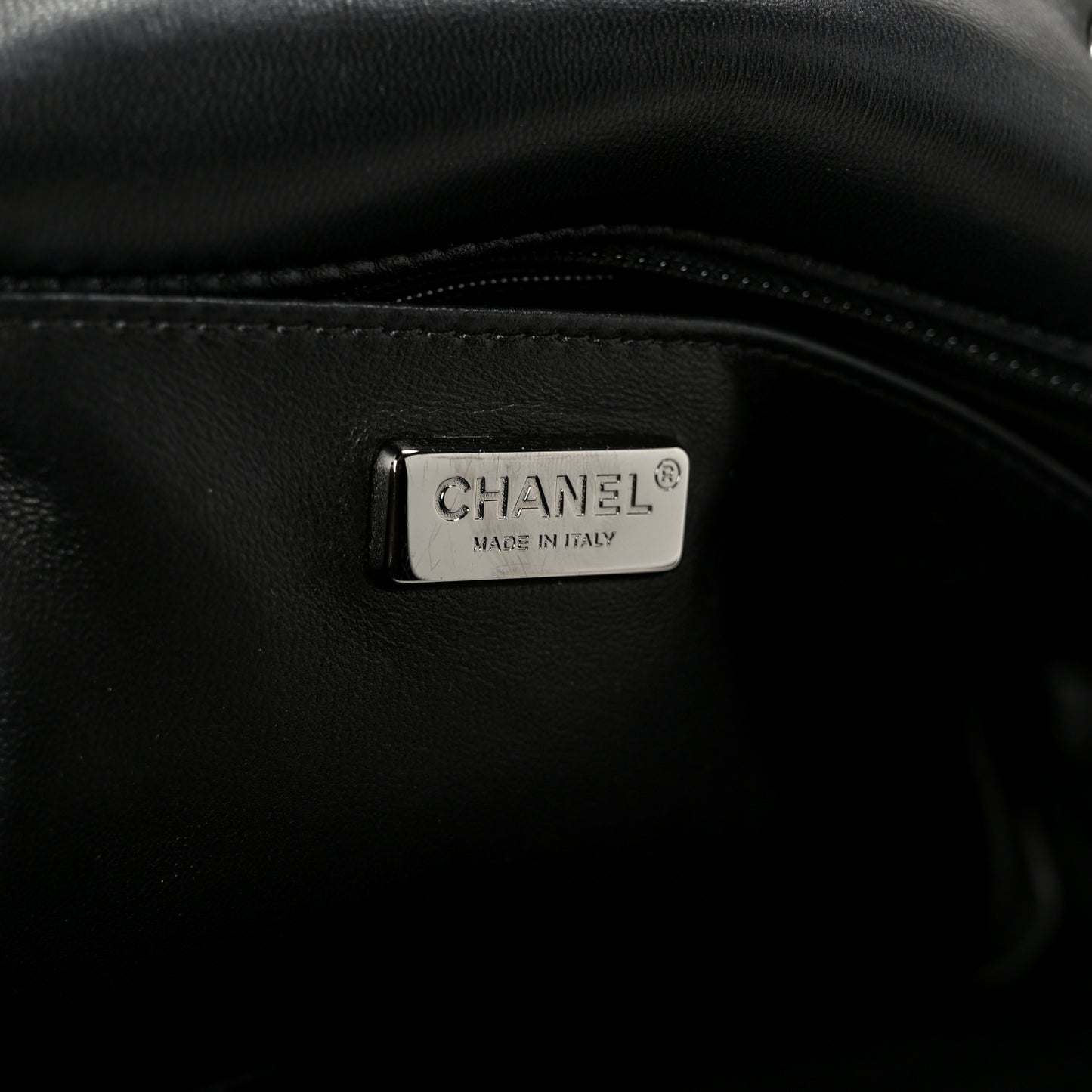 Sequin Logo Single Flap Pink Silver Black