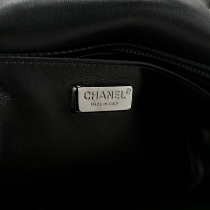 Chanel Sequin Logo Single Flap Pink Silver Black 6 of 11