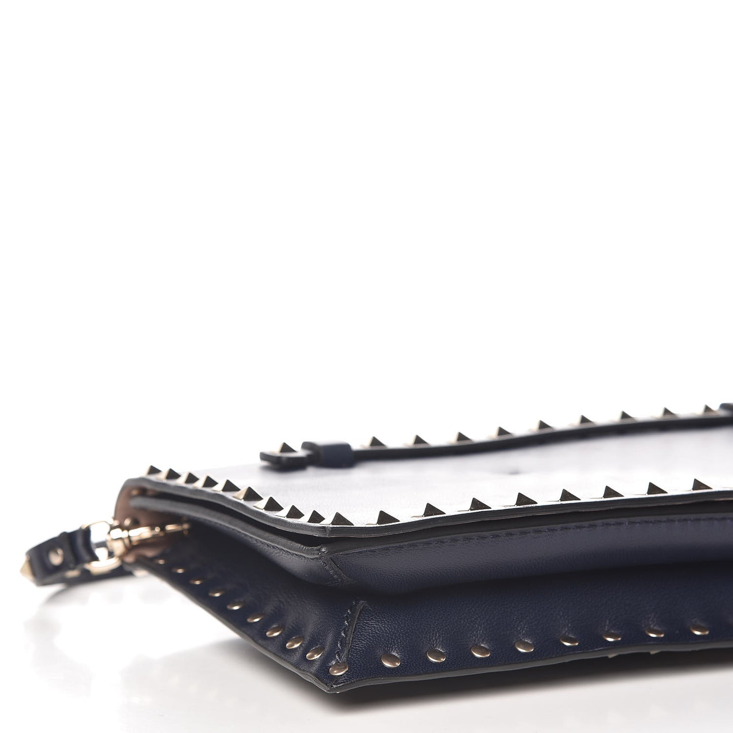 Nappa Rockstud Wristlet Clutch Marine