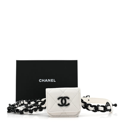Chanel Caviar Quilted Airpods Pro Holder Belt White 11 of 11