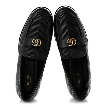 Gucci Nappa Matelasse Double G Marmont Loafers 41 Black 2 of 9