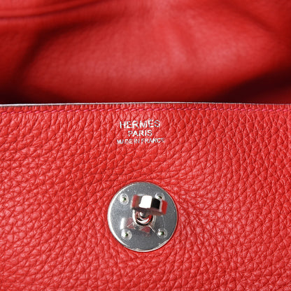 Hermes Taurillon Clemence Lindy 30 Rouge Casaque 7 of 14