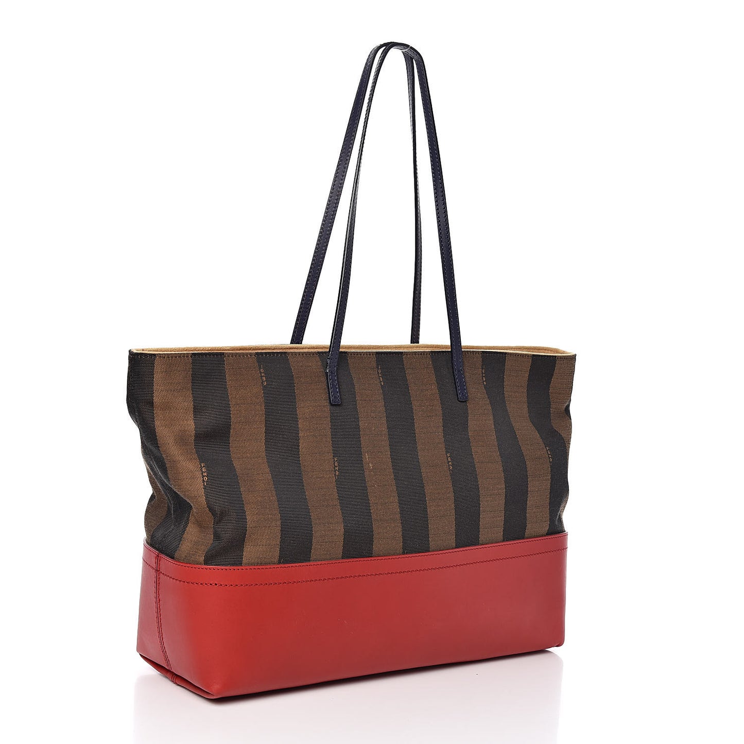 Pequin Cuoio Vegetale Medium Roll Tote Tobacco Rosso Blue Mirto Miele