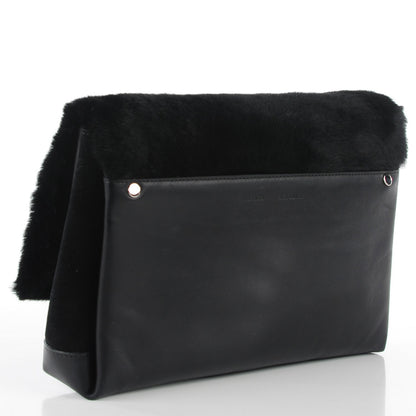 Proenza Schouler Calf Hair and Calfskin PS Elliot Clutch Black 4 of 10