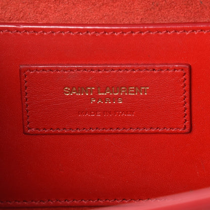 Saint Laurent Smooth Calfskin Medium Classic Monogram Kate Tassel Satchel Lipstick Red 7 of 25