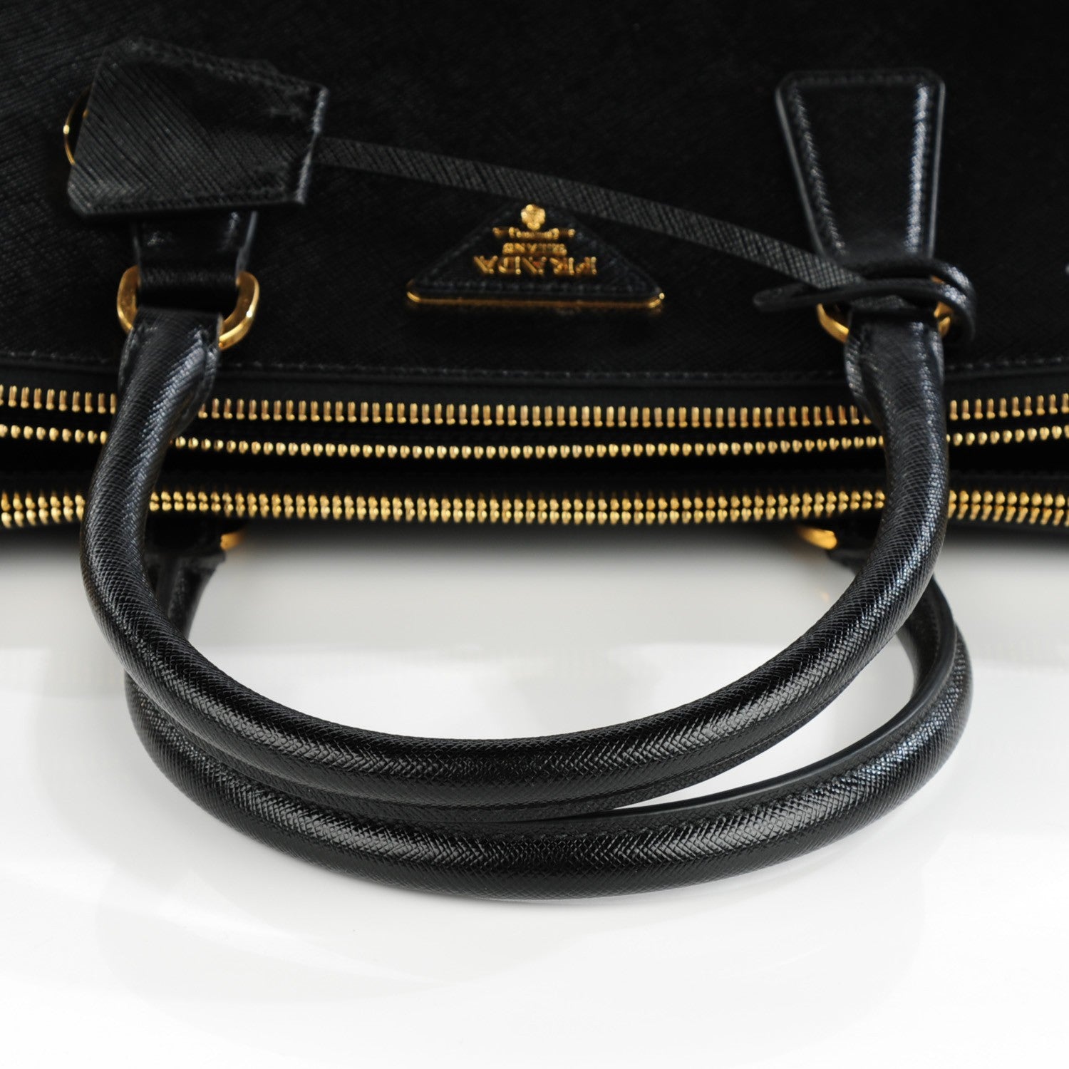 Prada Saffiano Large Galleria Double Zip Tote Black 6 of 9