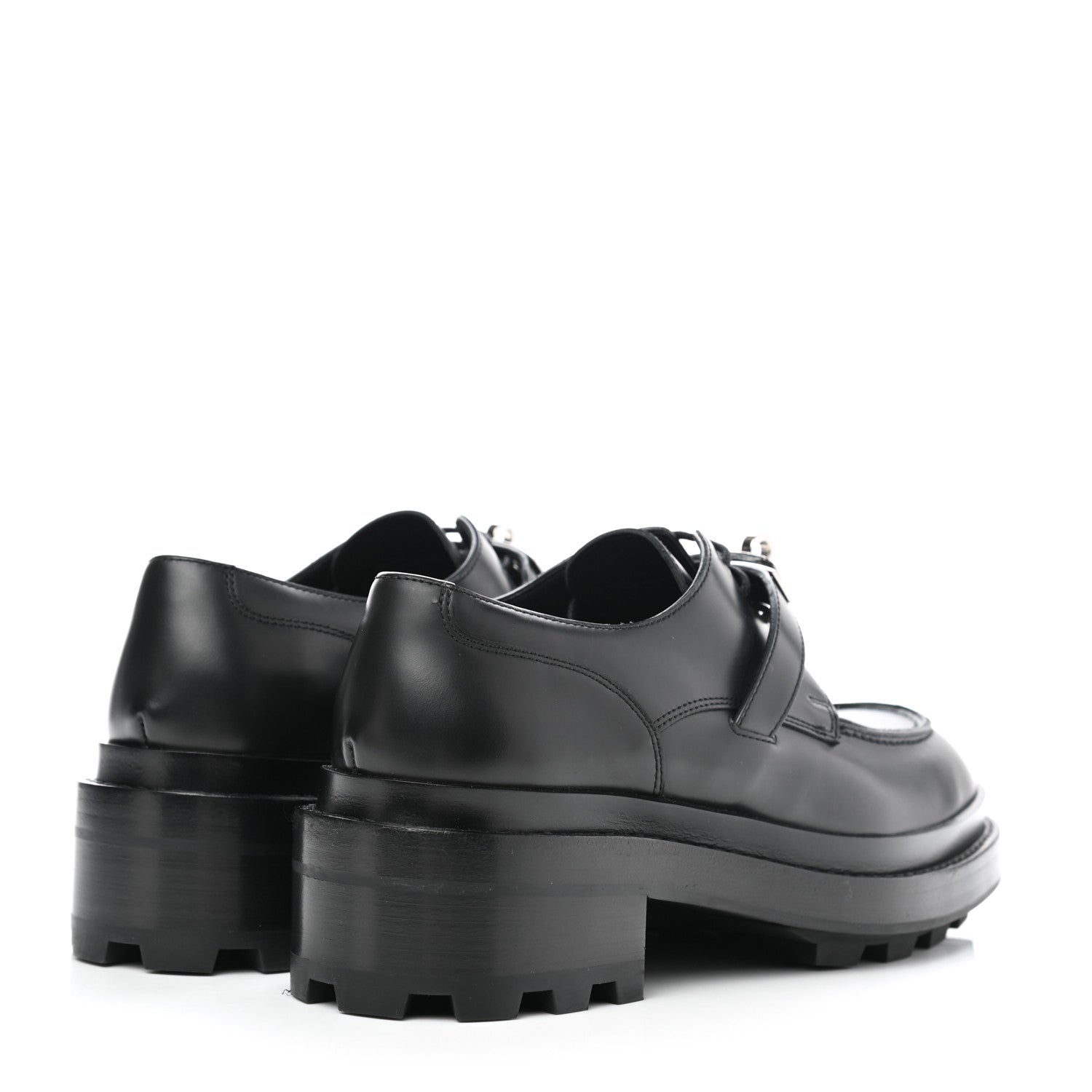Hermes Glossed Calfskin First Oxford 36.5 Black 4 of 8