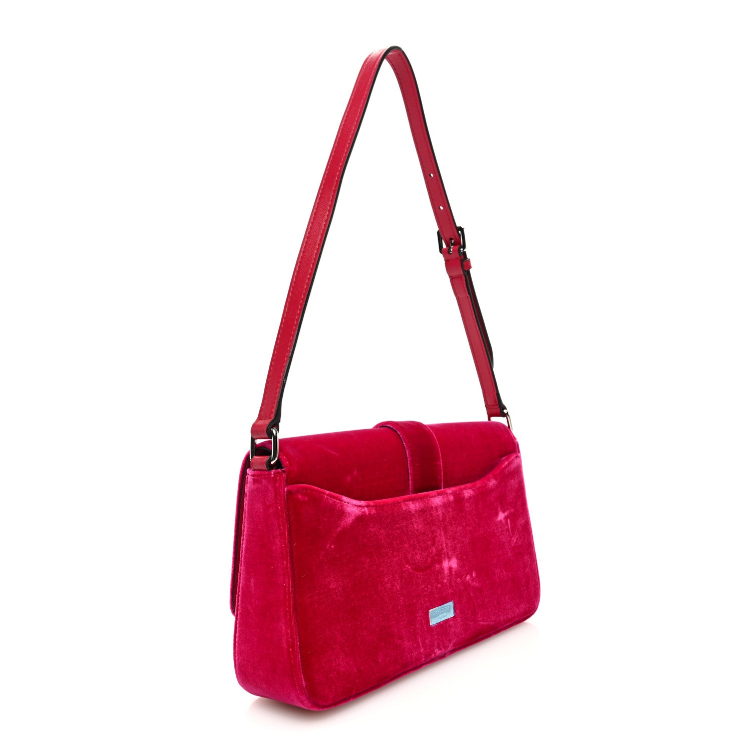 Jimmy Choo Velvet Crystal Cheri Shoulder Bag Royal Red 3 of 9