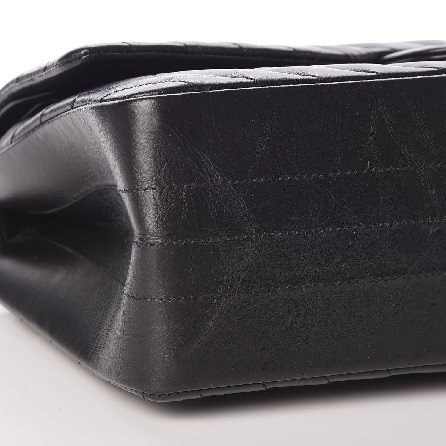 Chanel Aged Calfskin Chevron Quilted 2.55 Reissue 226 So Black 8 of 10