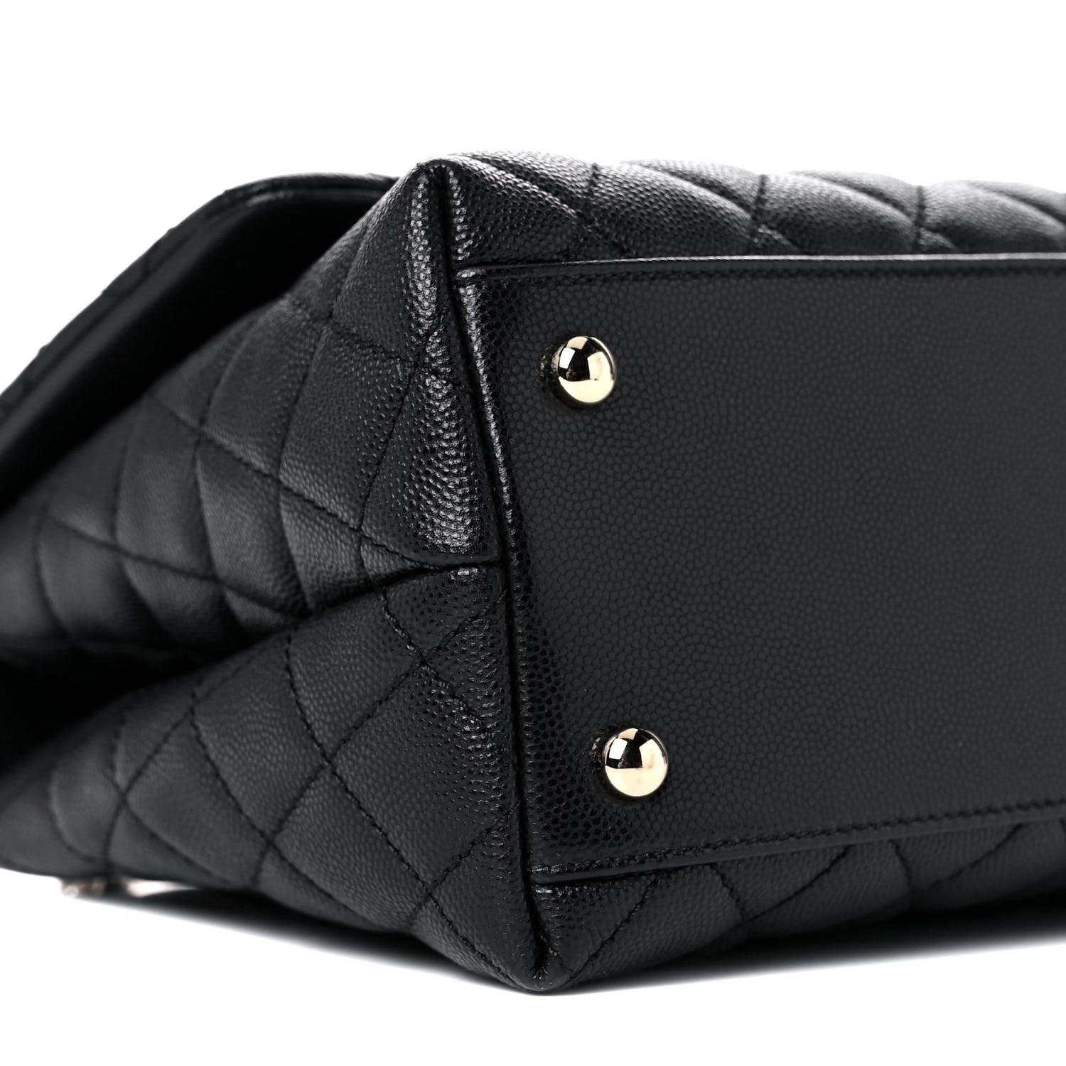 Chanel Caviar Quilted Small Coco Handle Flap Black 8 of 10