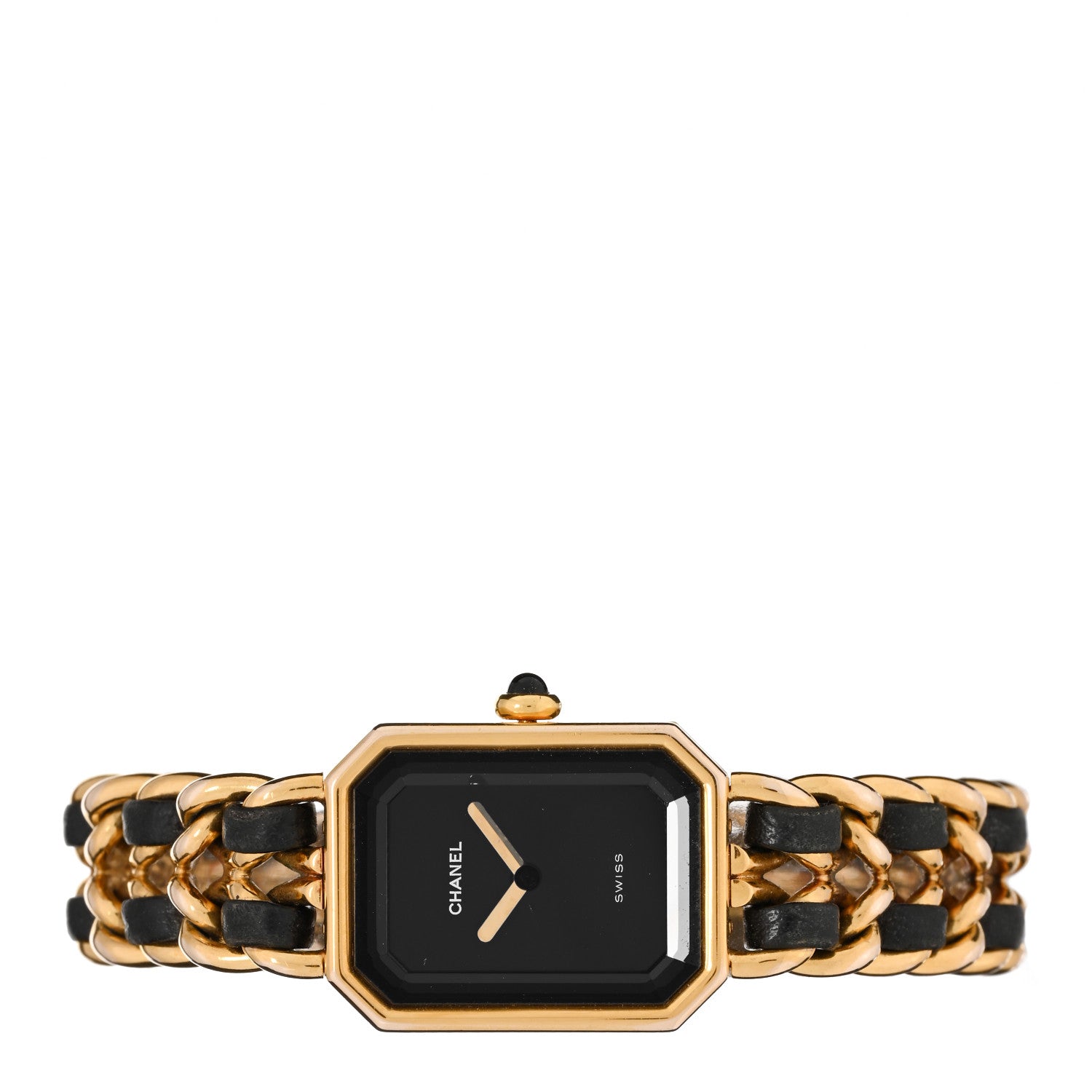 Chanel Stainless Steel Lambskin 20mm Chain Premiere Quartz Watch Gold M 2 of 4