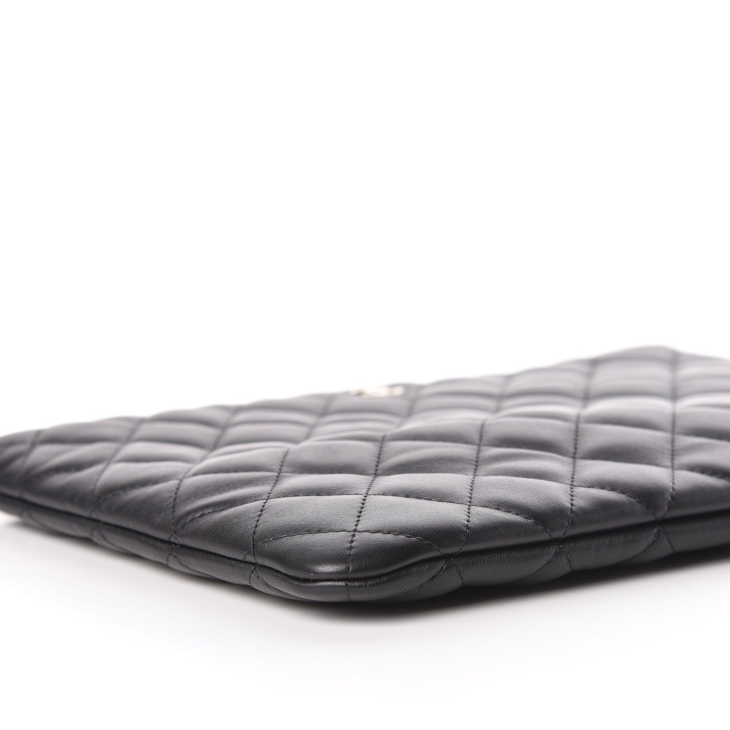 Chanel Lambskin Quilted Medium Cosmetic Case Black 9 of 11