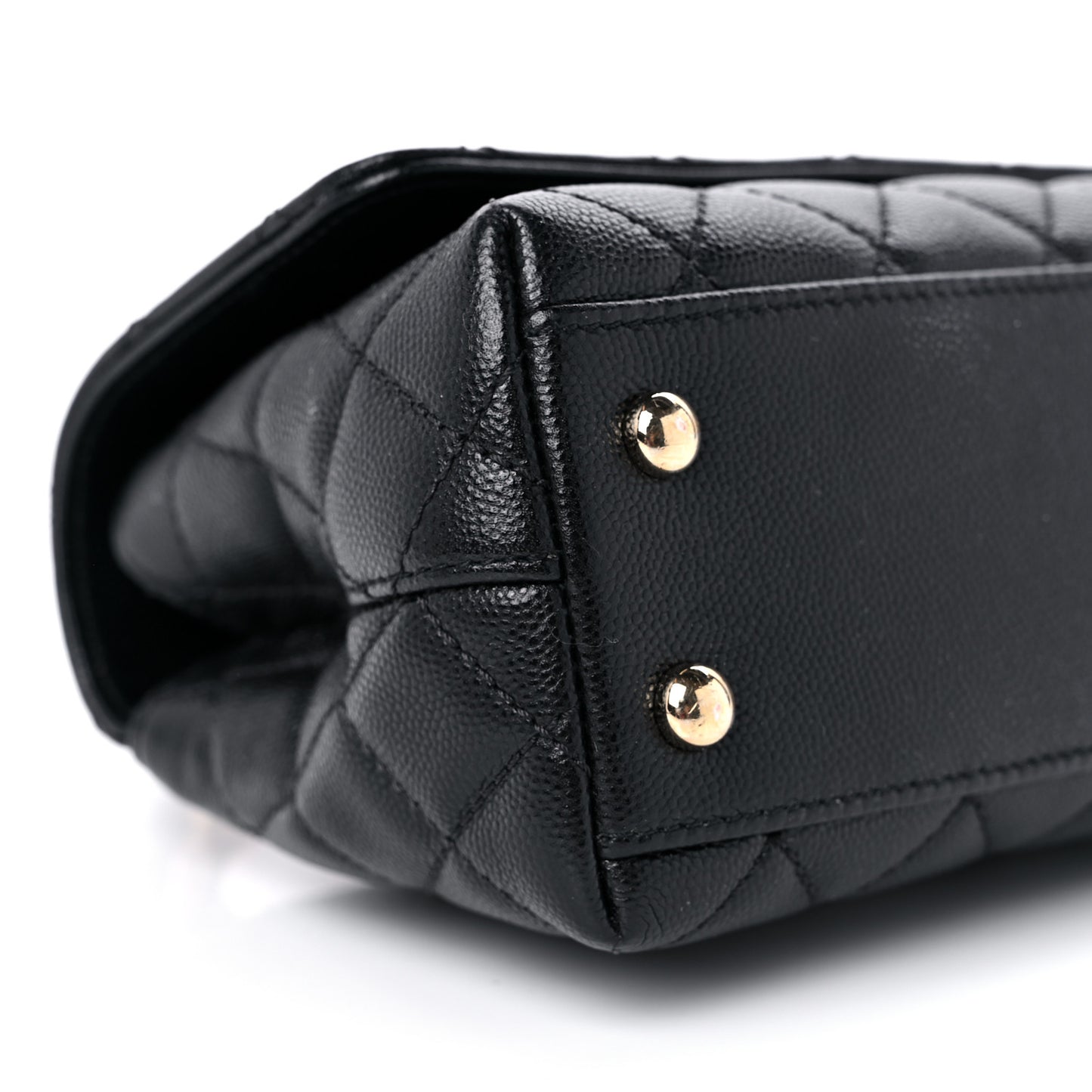 Caviar Quilted Extra Mini Coco Handle Flap Black
