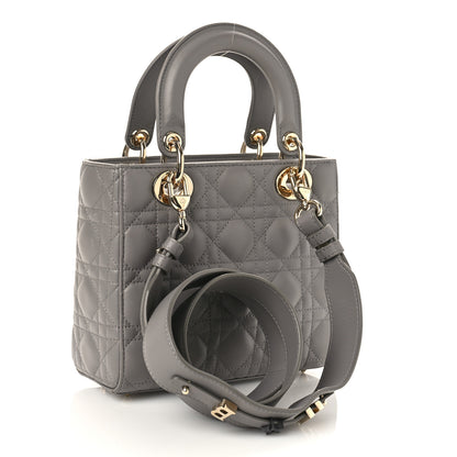 Christian Dior Lambskin Cannage Small My ABC Dior Lady Dior Grey 3 of 9
