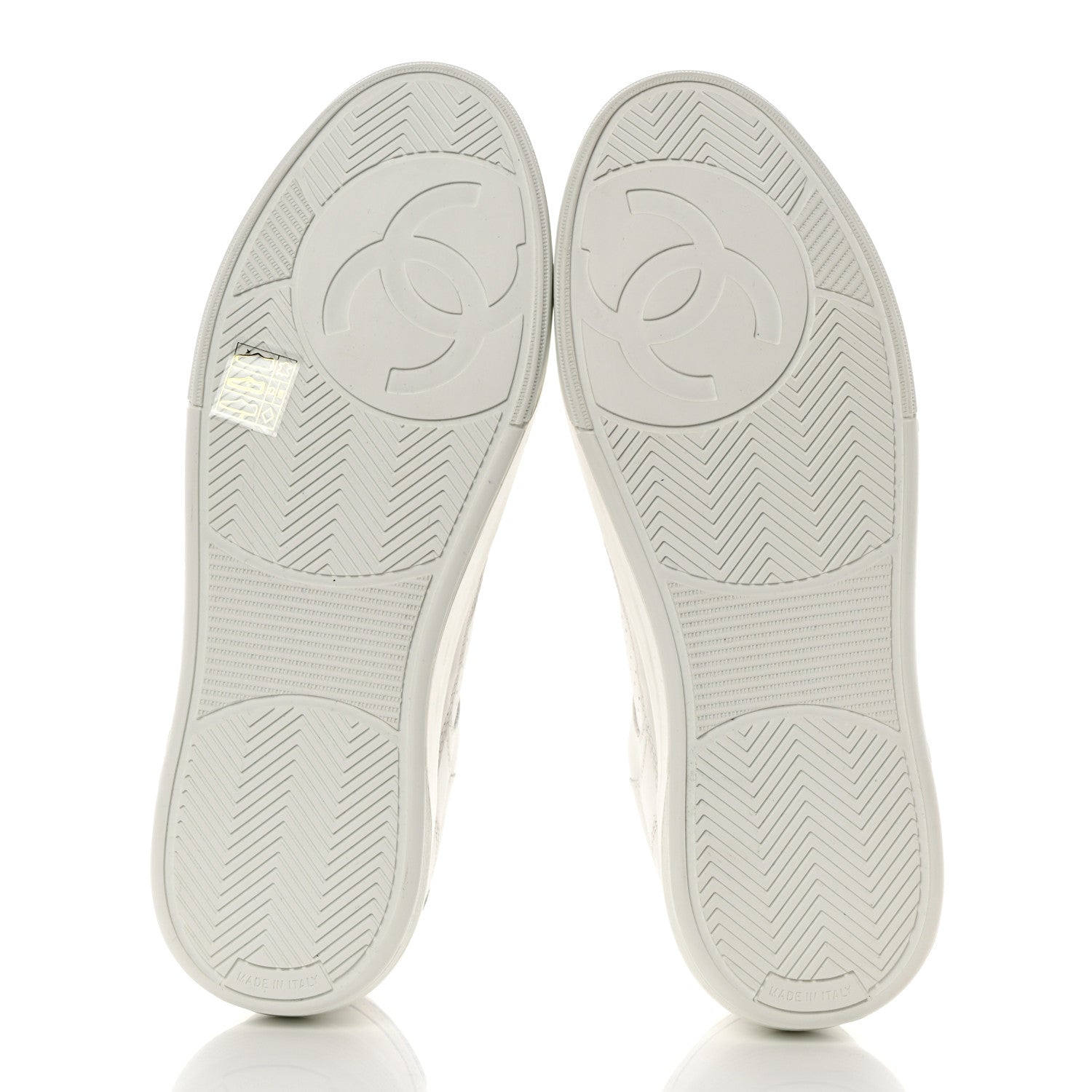 Chanel Calfskin CC Womens Sneakers 39 White 5 of 10