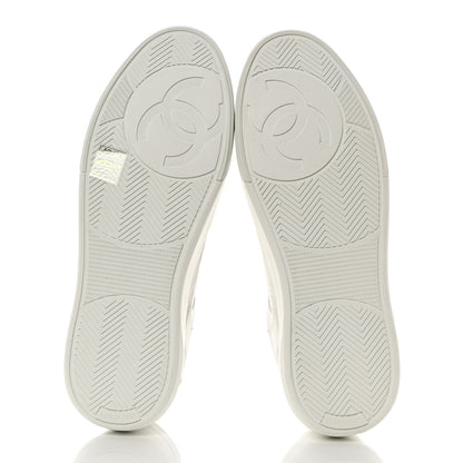 Chanel Calfskin CC Womens Sneakers 39 White 5 of 10