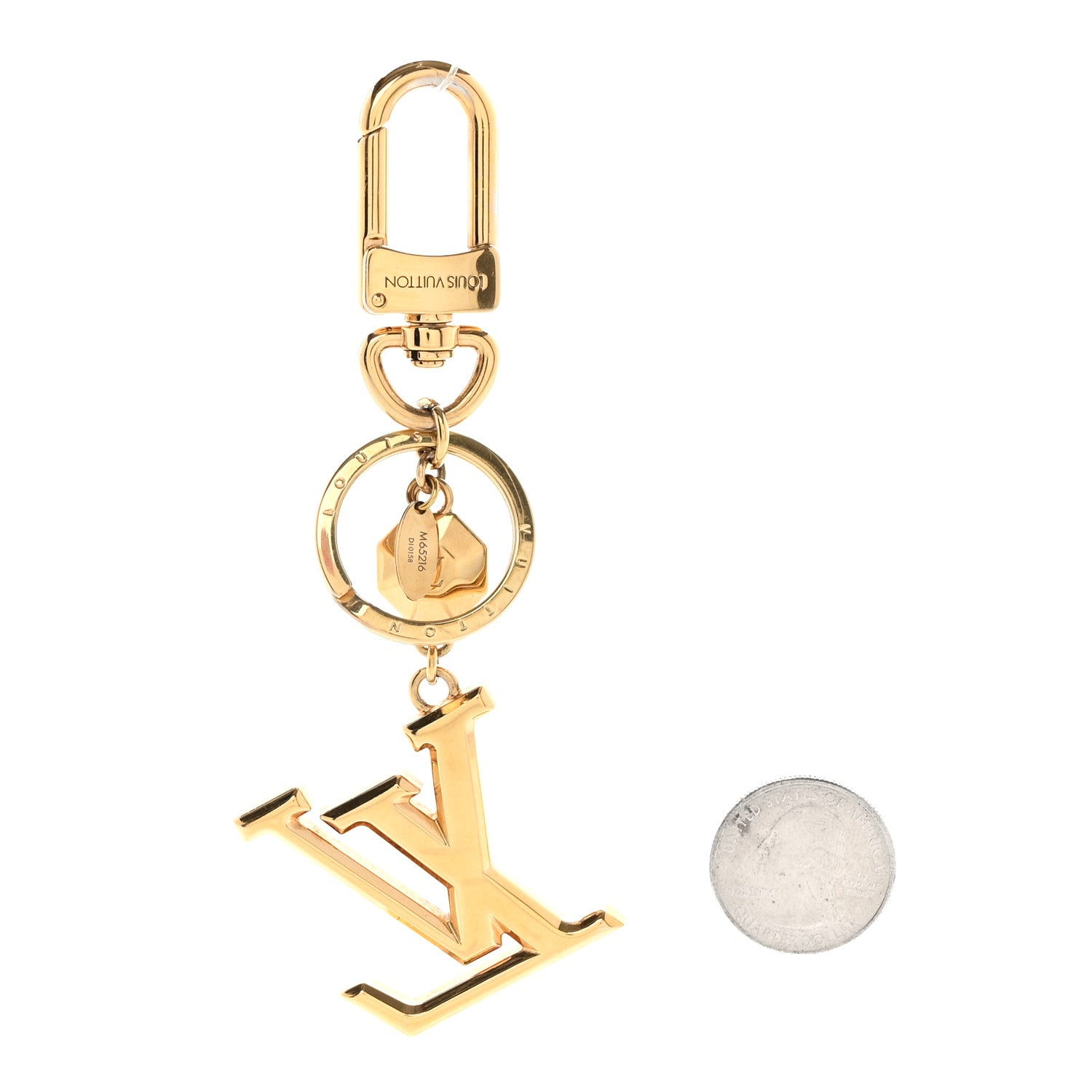 Louis Vuitton LV Facettes Bag Charm Key Holder Gold 2 of 4