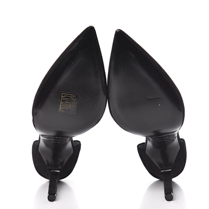 Saint Laurent Velvet Anja Pumps 37.5 Black 5 of 11