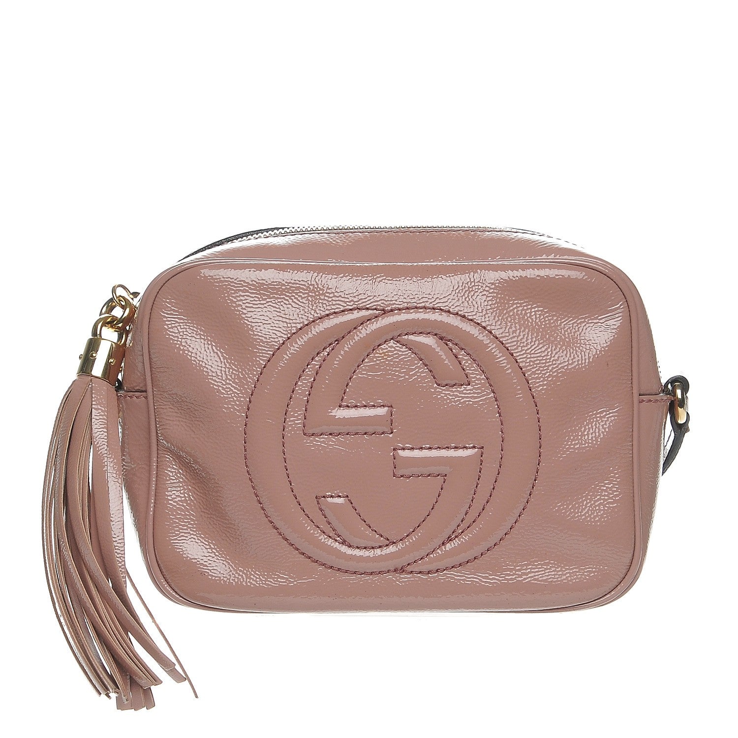 Gucci Vernice Naplack Small Soho Disco Bag Dark Cipria 1 of 8