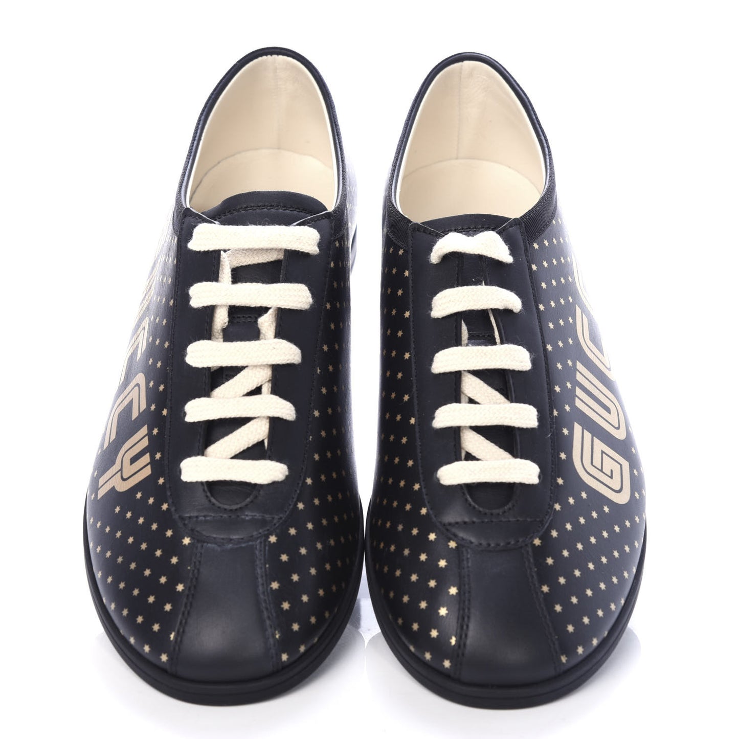 X SEGA Calfskin Guccy Mens Falacer Sneakers 6 Black