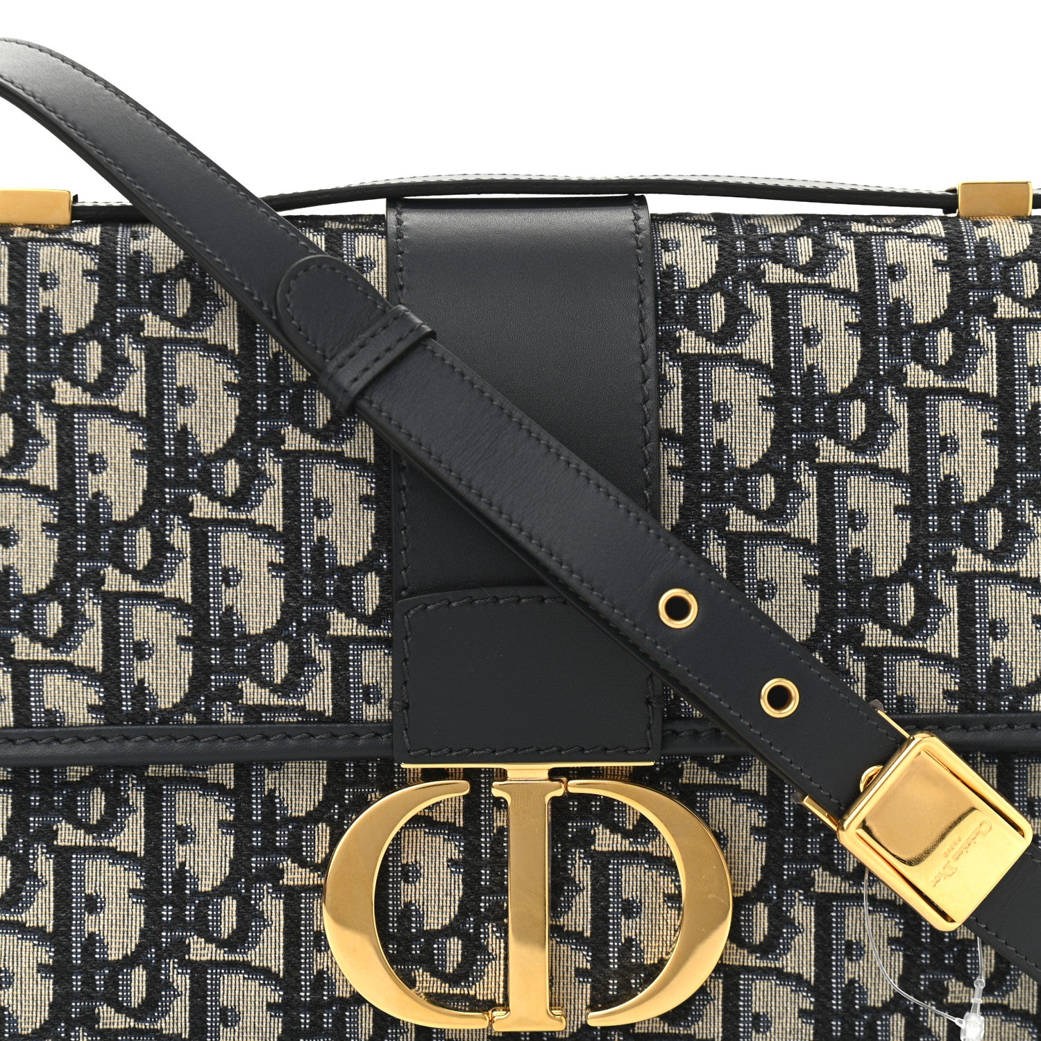 Christian Dior Oblique 30 Montaigne Flap Bag Blue 7 of 9