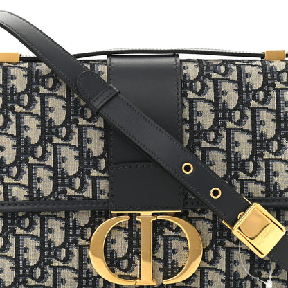 Christian Dior Oblique 30 Montaigne Flap Bag Blue 7 of 9