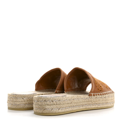 Gucci Canvas Interlocking G Damita Espadrille Sandals 39 Blondie Cognac 5 of 10