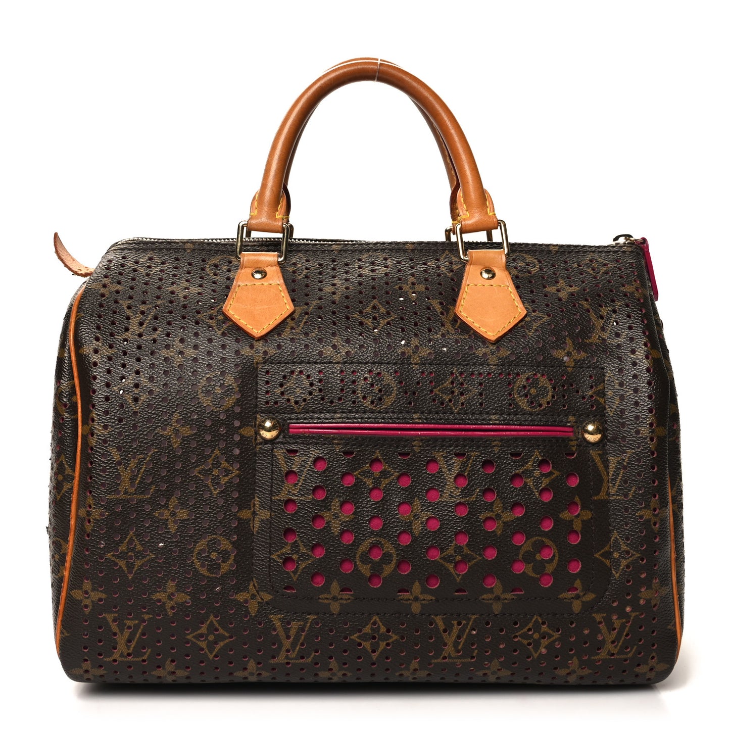 Monogram Perforated Speedy 30 Fuchsia