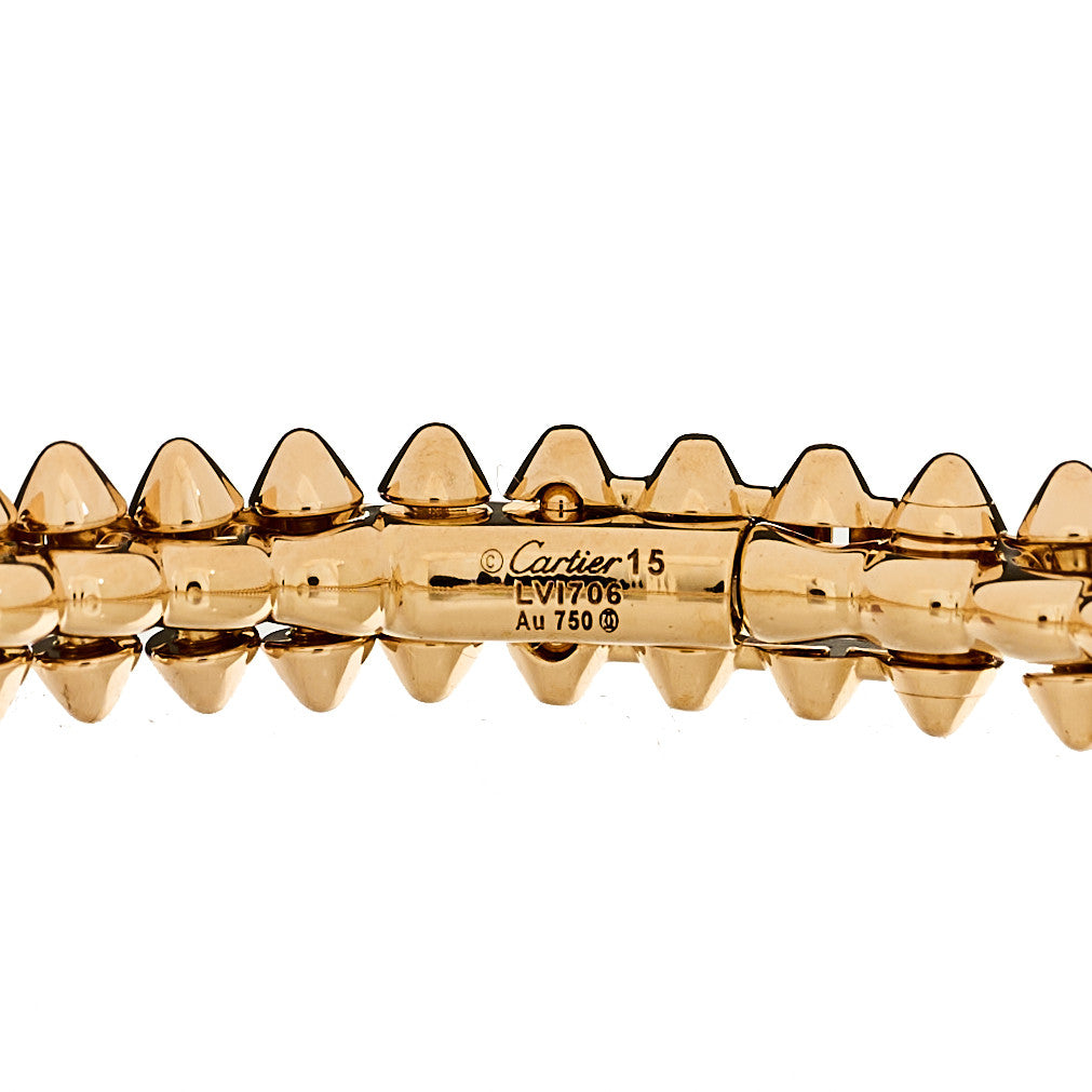 18K Pink Gold Small Clash De Cartier Bracelet 15