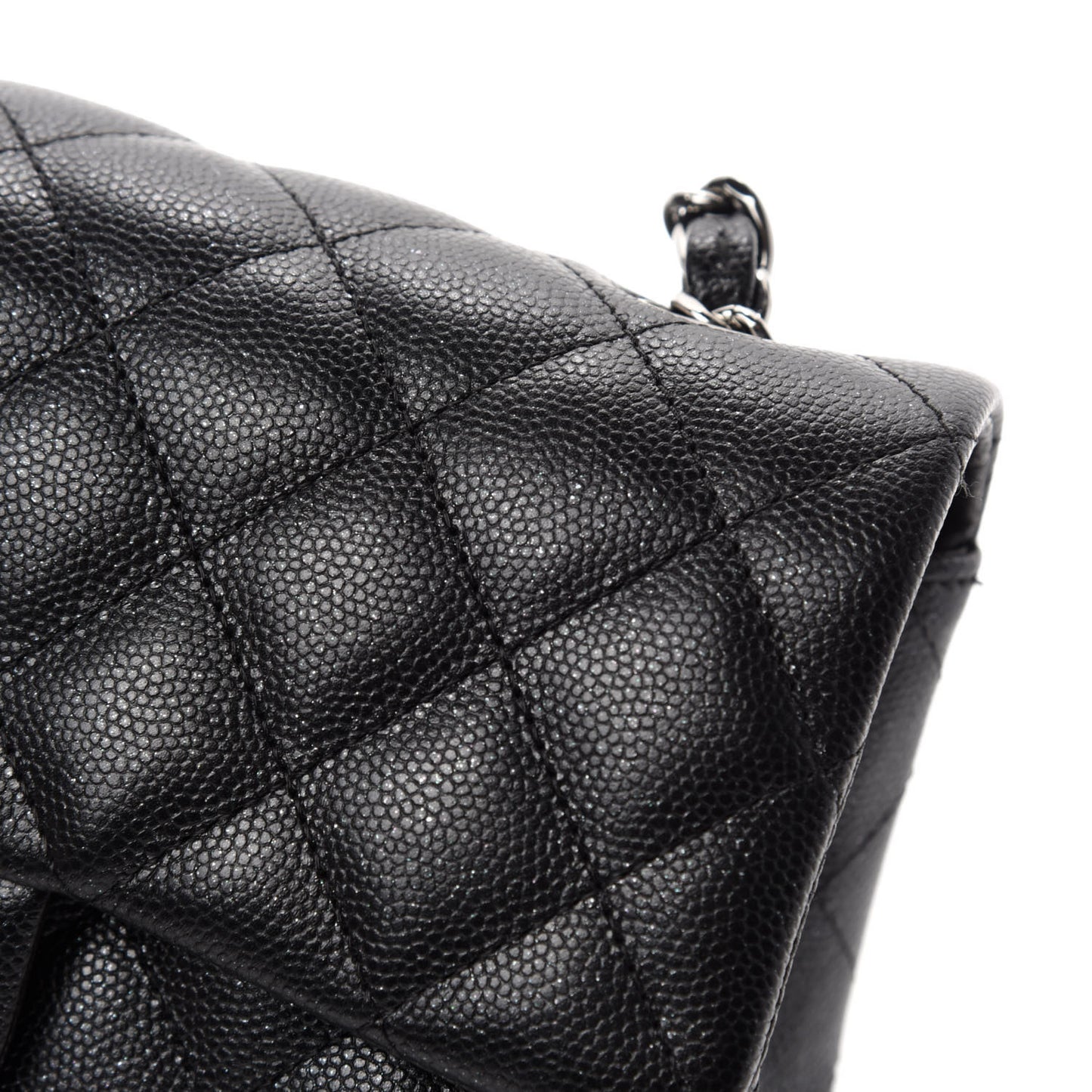 Caviar Quilted Mini Rectangular Flap Black