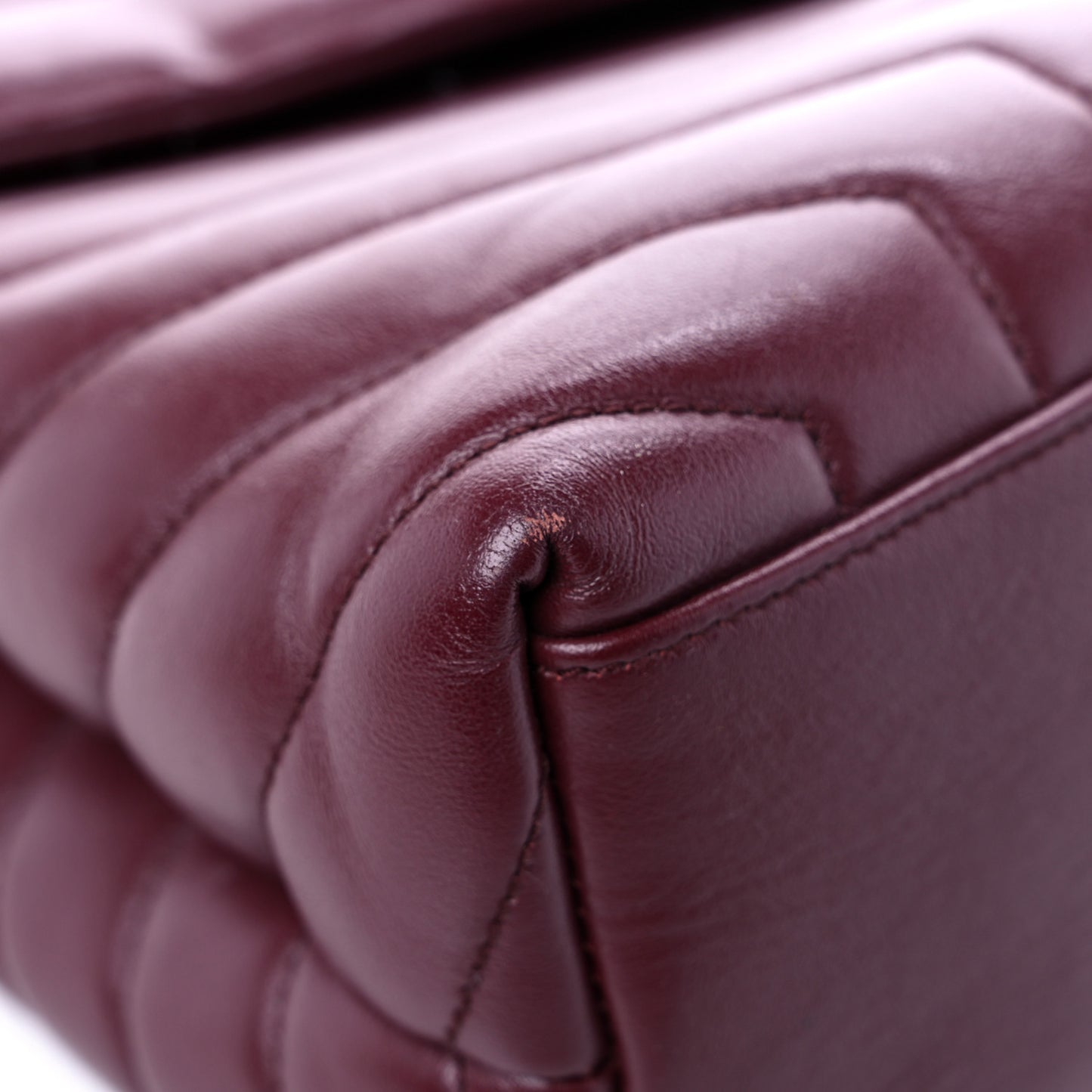 Calfskin Y Quilted Monogram Medium Loulou Chain Satchel Rouge Legion