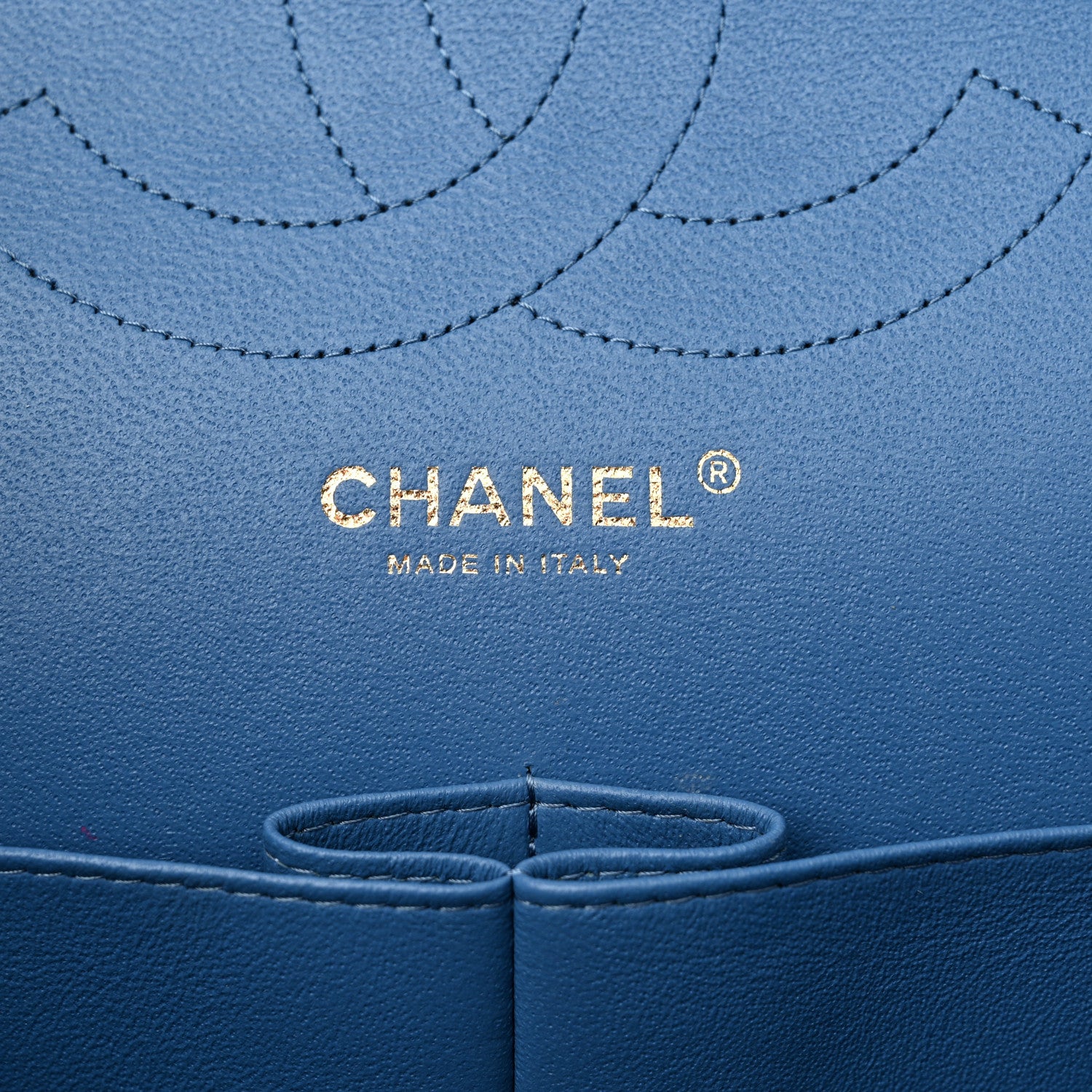 Chanel Caviar Quilted Jumbo Double Flap Blue 6 of 16
