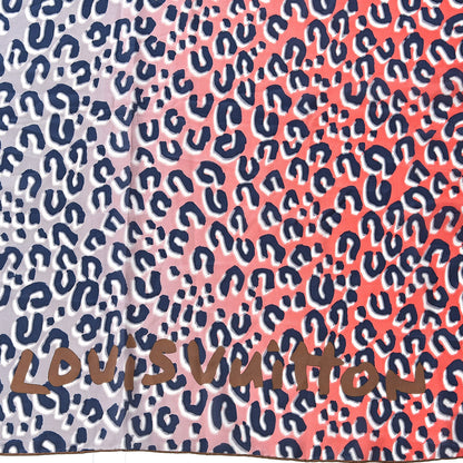 Louis Vuitton Silk Leopard Scarf Rouge 3 of 4