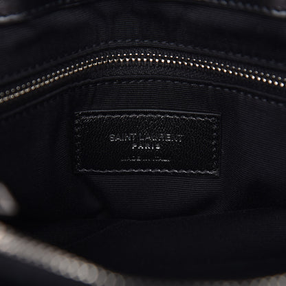 Saint Laurent Calfskin Y Quilted Monogram Medium Loulou Chain Satchel Black 7 of 9