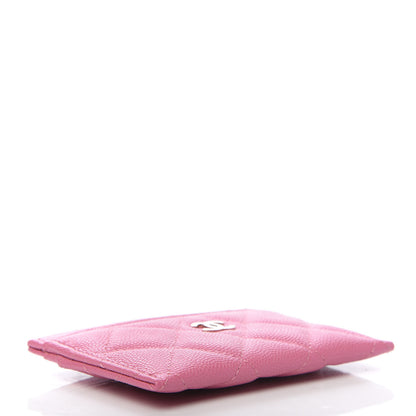 Chanel Caviar Quilted Card Holder Pink 4 of 9