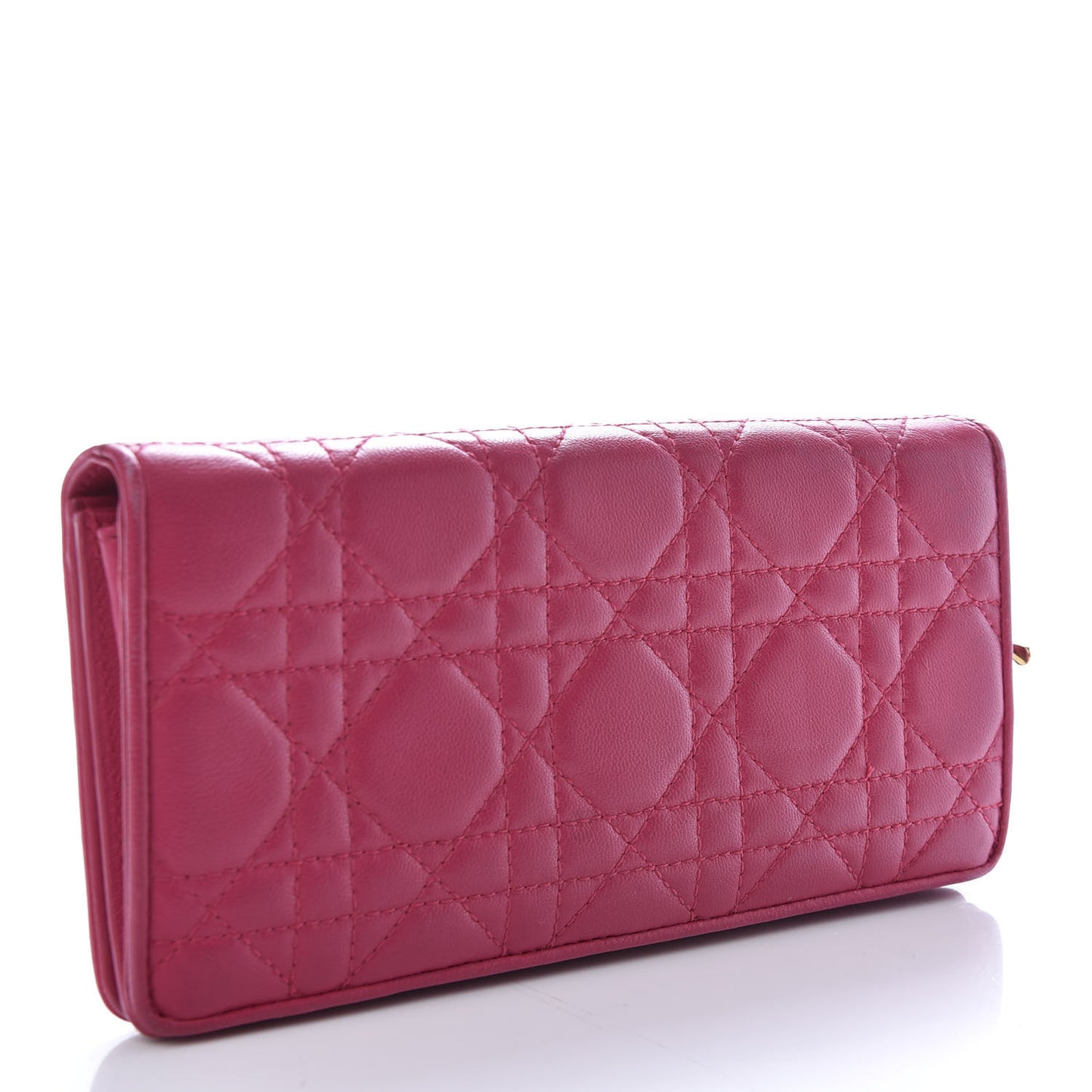 Lambskin Cannage Rendezvous Wallet Pink