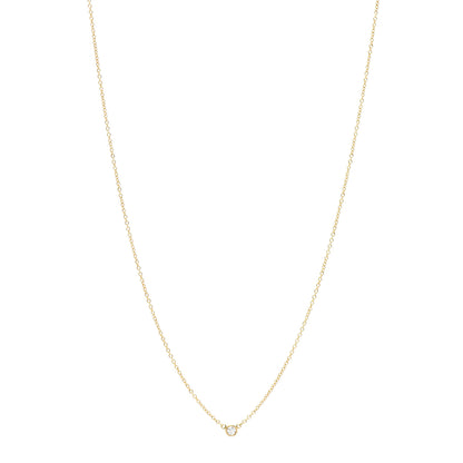Tiffany 18K Yellow Gold Diamond .05ct Elsa Peretti Diamonds by the Yard Pendant Necklace 1 of 5