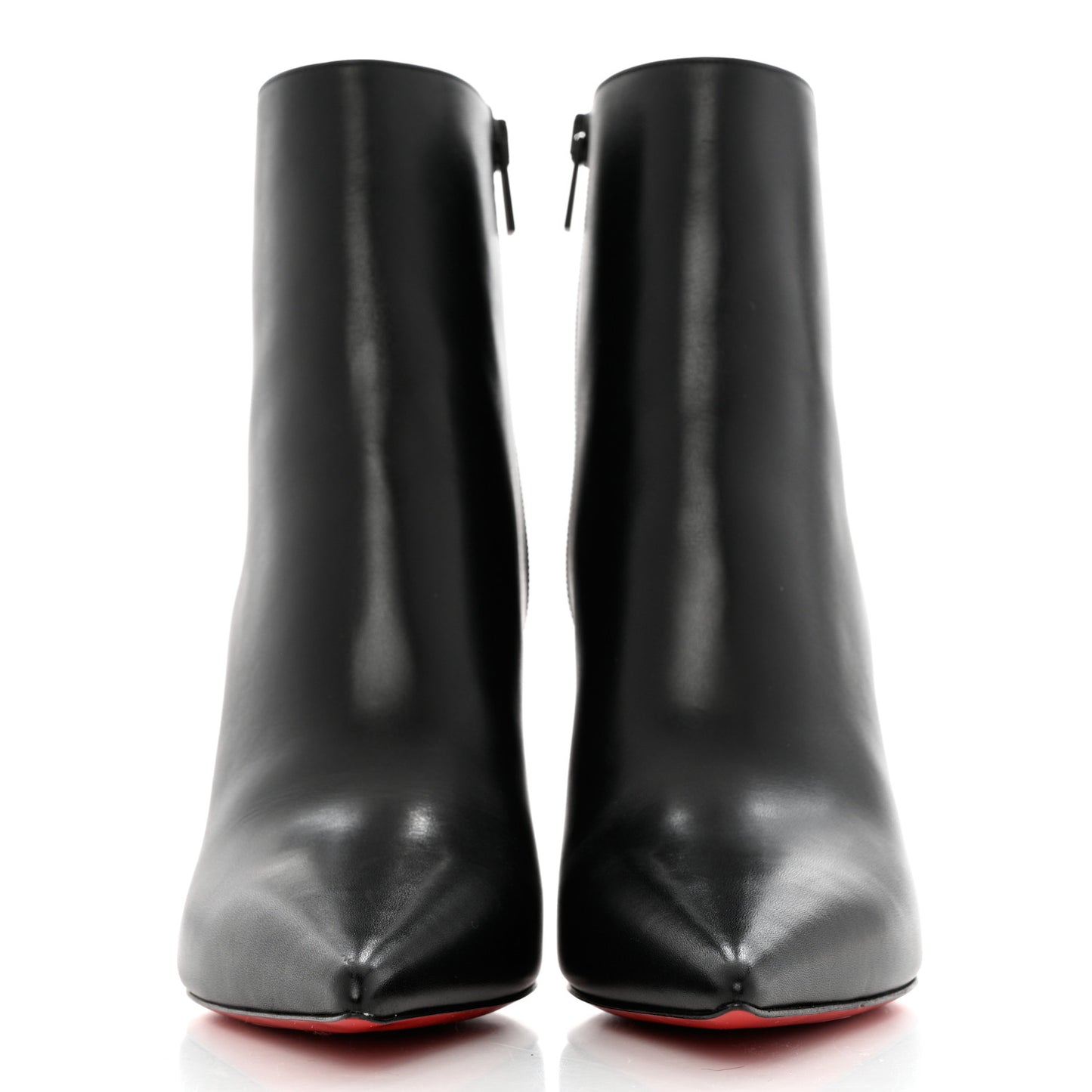 Calfskin Booty Ankle Boots 40.5 Black
