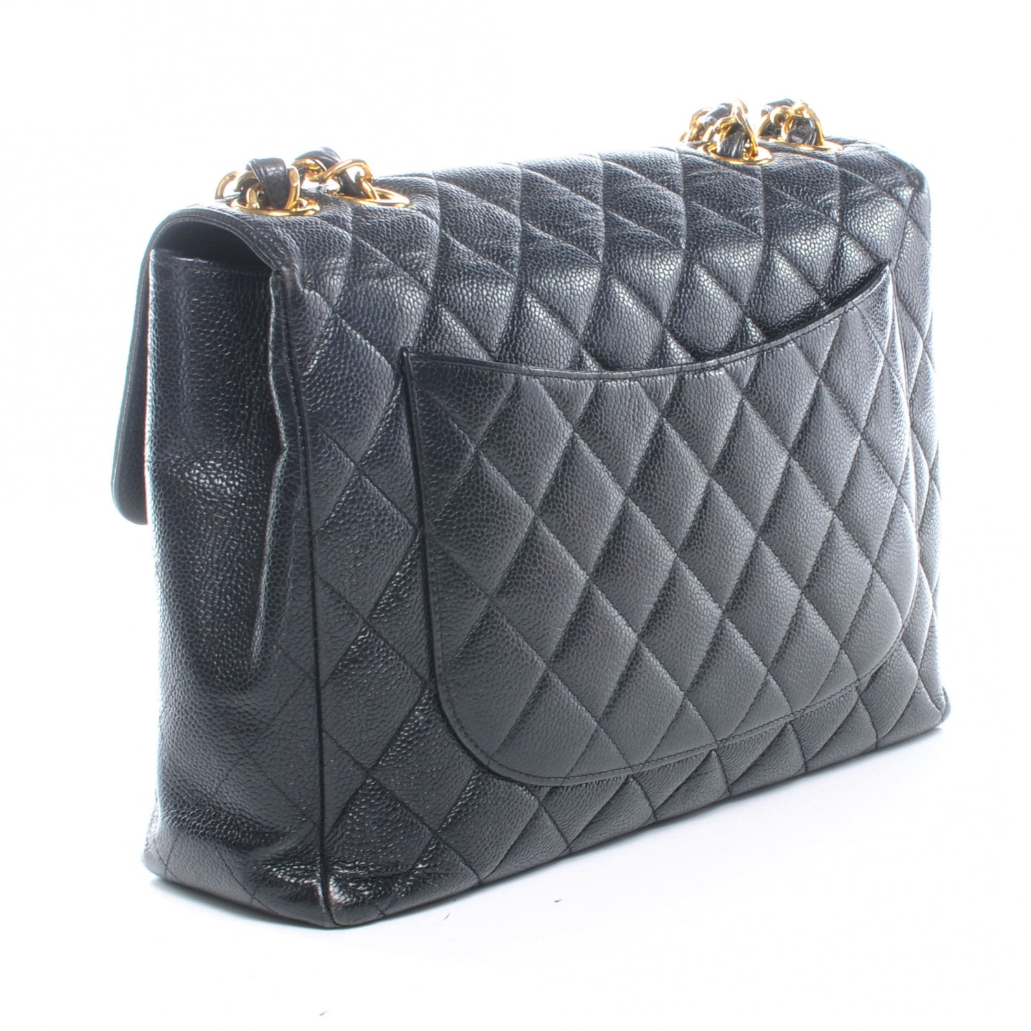 Chanel Caviar Jumbo Single Flap Black 3 of 9