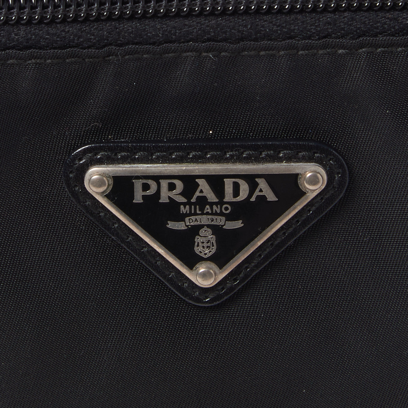 Nylon Tessuto Messenger Bag Black