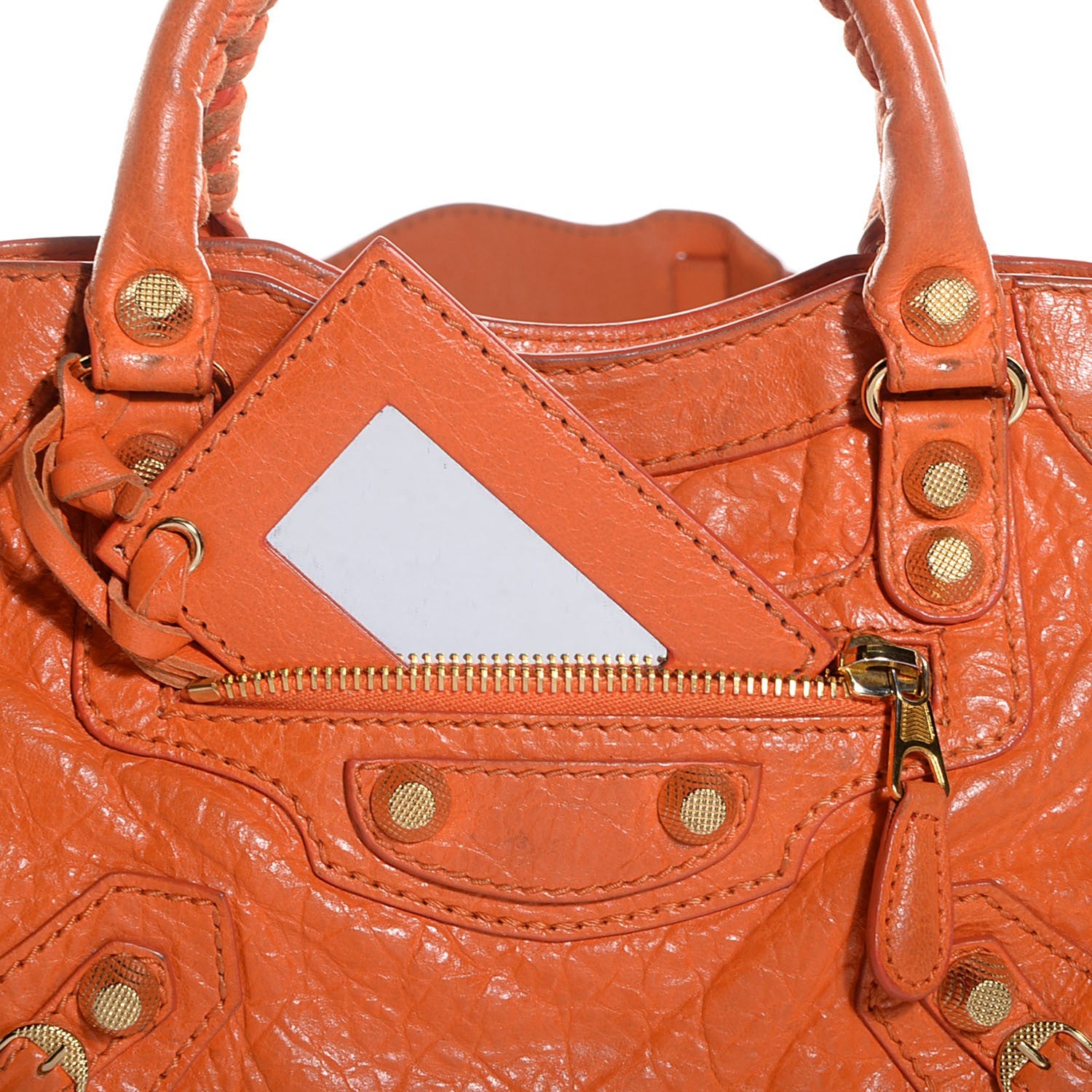 Balenciaga Agneau Giant 12 Gold Hardware Mini City Tangerine 12 of 15