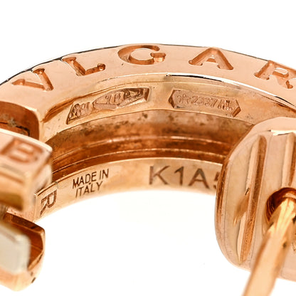 Bulgari 18K Rose Gold Small B.Zero1 Hoop Earrings 4 of 4