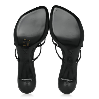 Louis Vuitton Satin Calfskin Citizen Thong Sandal 37 Black 5 of 7