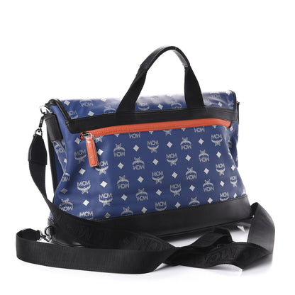 MCM Visetos Large Messenger Bag Estate Blue 3 of 9