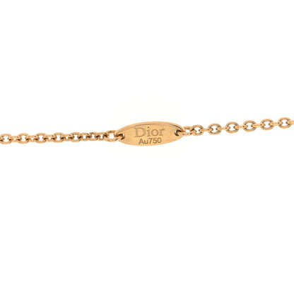 Christian Dior 18K Yellow Gold Diamond Mother of Pearl Rose Des Vents 9-Station Long Necklace 4 of 5