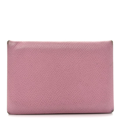 Hermes Epsom Calvi Card Case 5P Pink 1 of 9