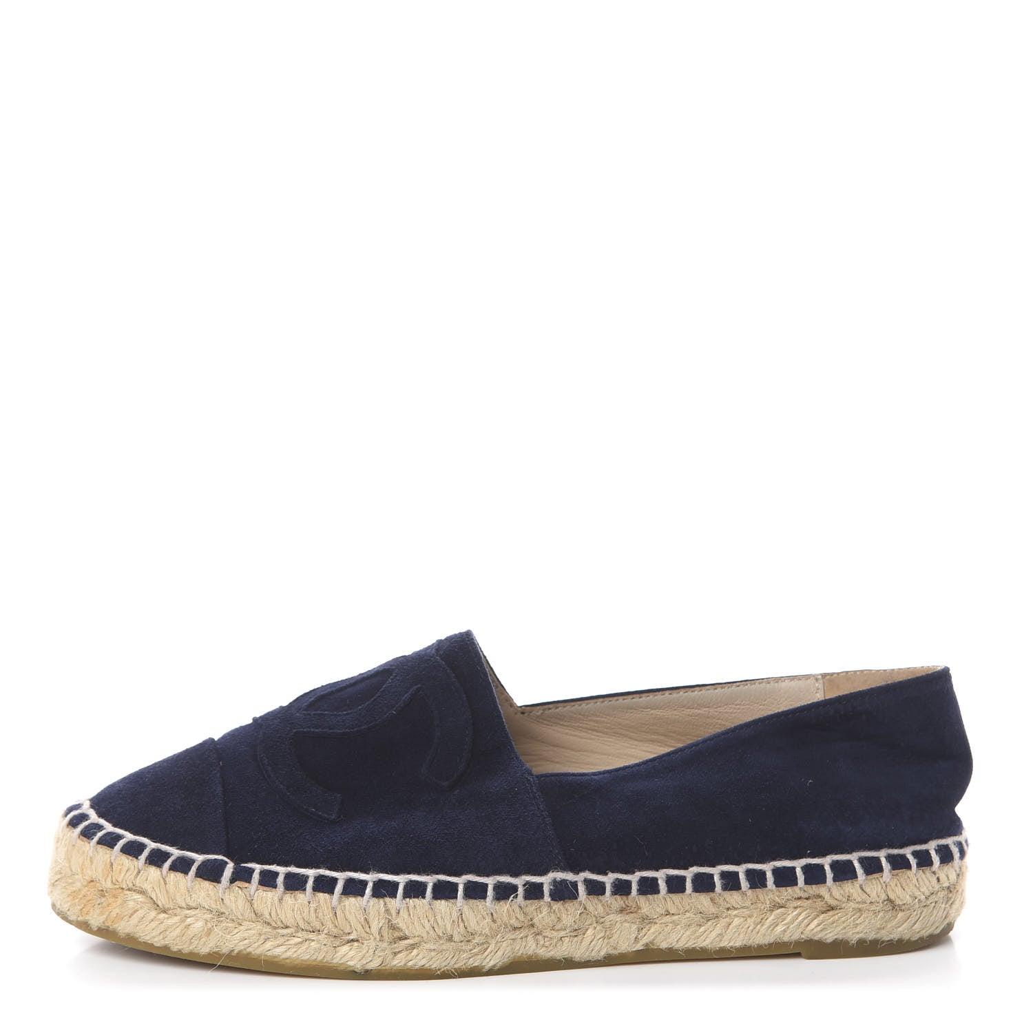 Chanel Suede CC Espadrilles 35 Navy Blue 1 of 7